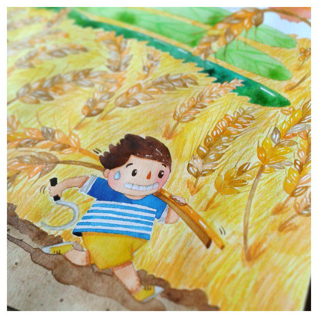 Illustrator children'sbook picturebook book cartoon watercolor watercolour paint story Thai Thailand