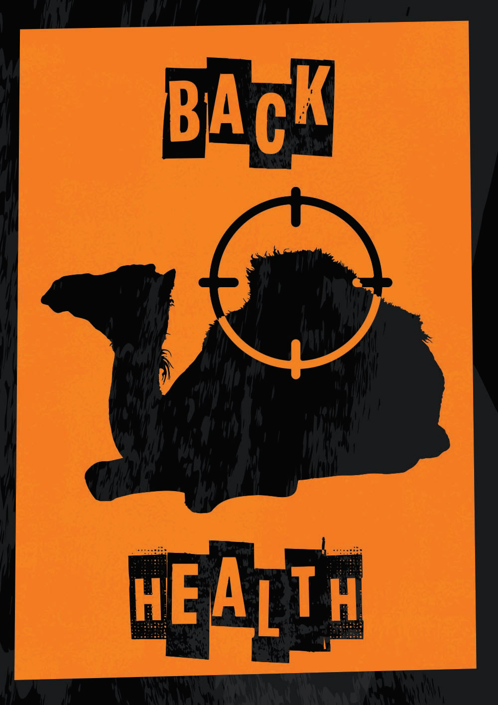 back camel Fun Health negative space poster quirky