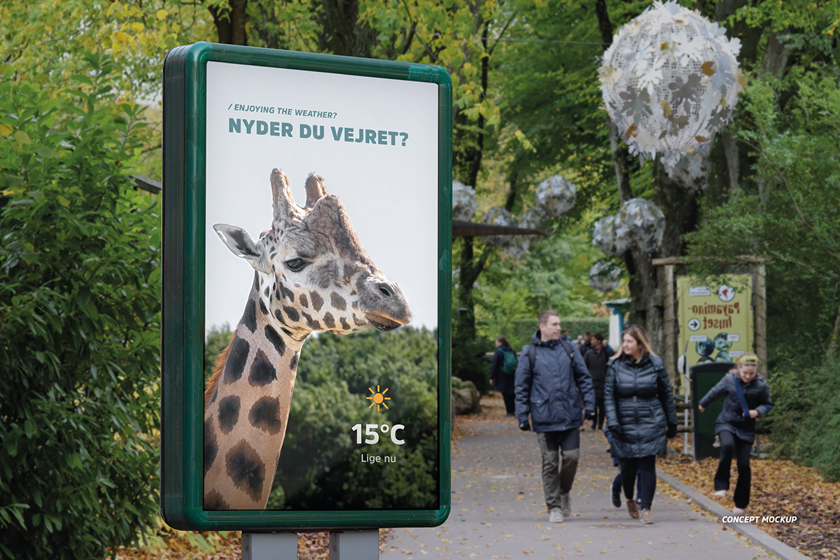 Aalborg Zoo Brand Design city Digital billboard digital signage Nature Outdoor Signage visual identity zoo