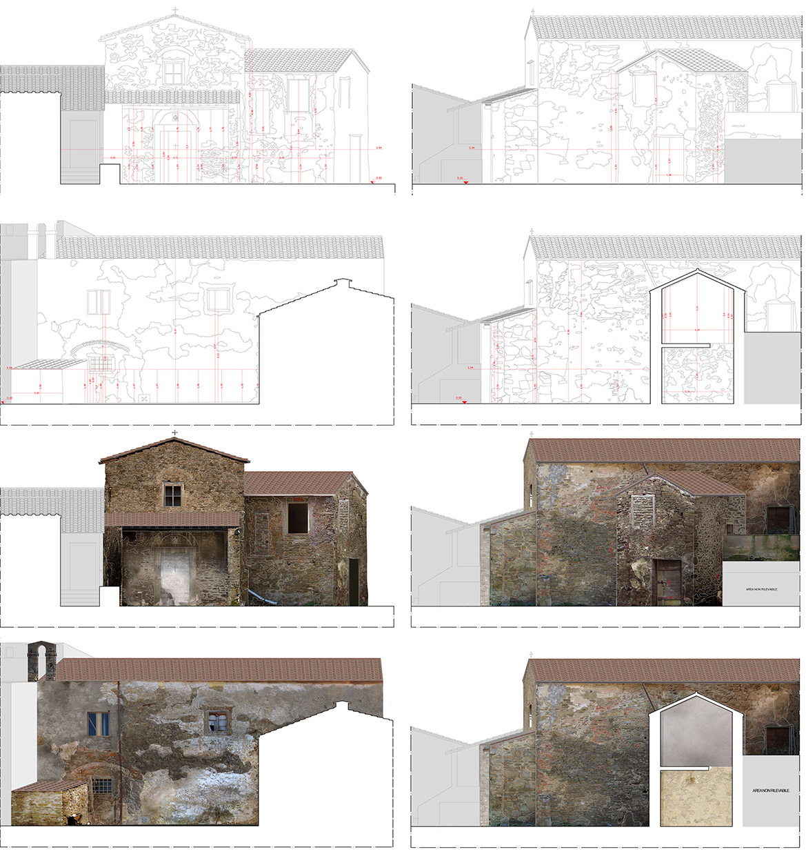restoration Photogrammetry survey hamlet Tuscany Arezzo ruins