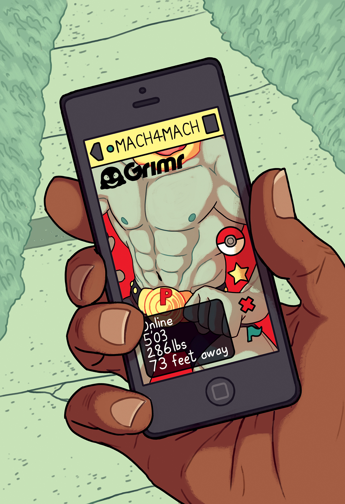 Pokemon pokemon go Machamp grindr hookup app smartphone