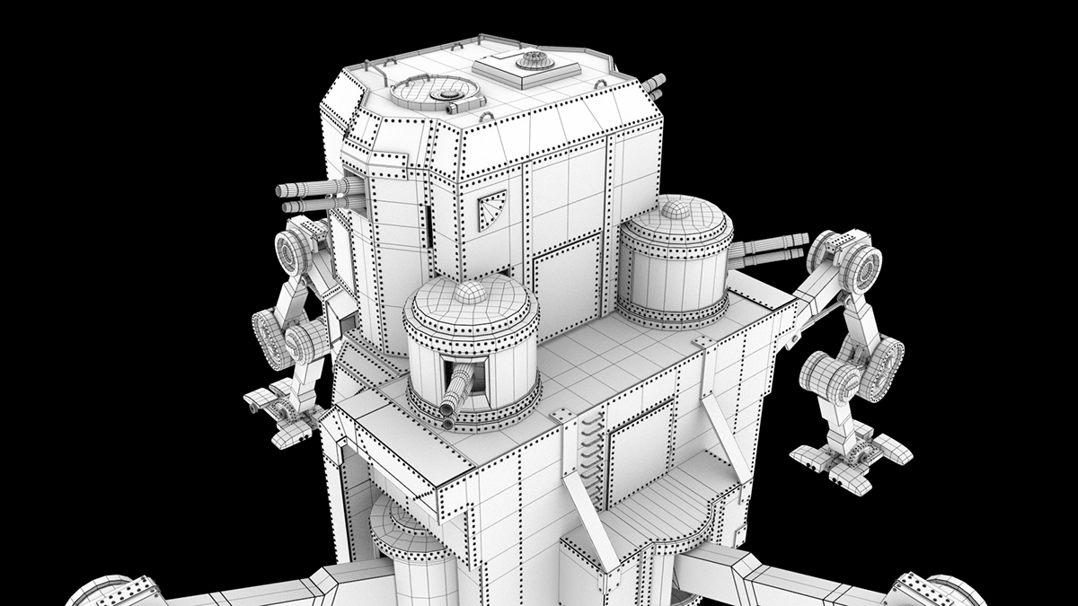 tankbot texturing modelling