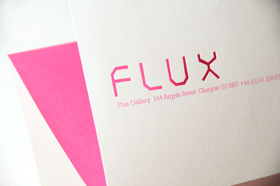 letterpress cutout Business Cards logo identity Art Gallery  Collateral system fine art glasgow