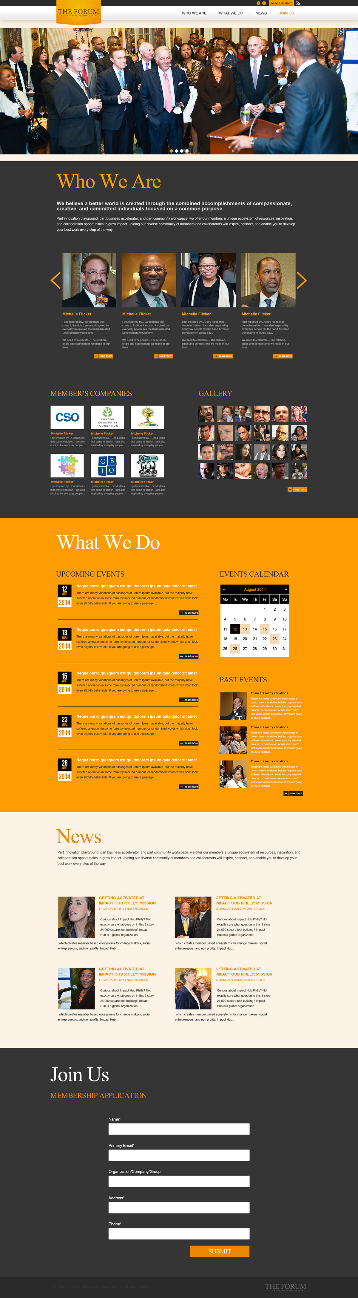 web site design Interface Responsive