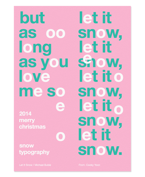 Christmas christmas card Cooky YOON design creative idea Layout Snow typography