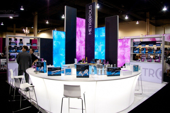 trade Show booth exhibit professional product environment visual brand wayfinding Hair Care hair beauty