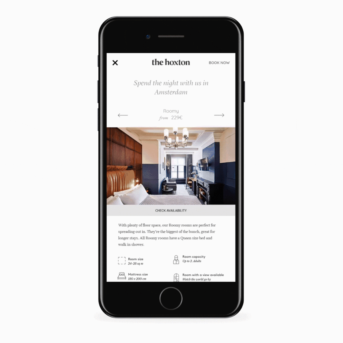 mobile Website ux/ui branding  Web concept design the hoxton hotel
