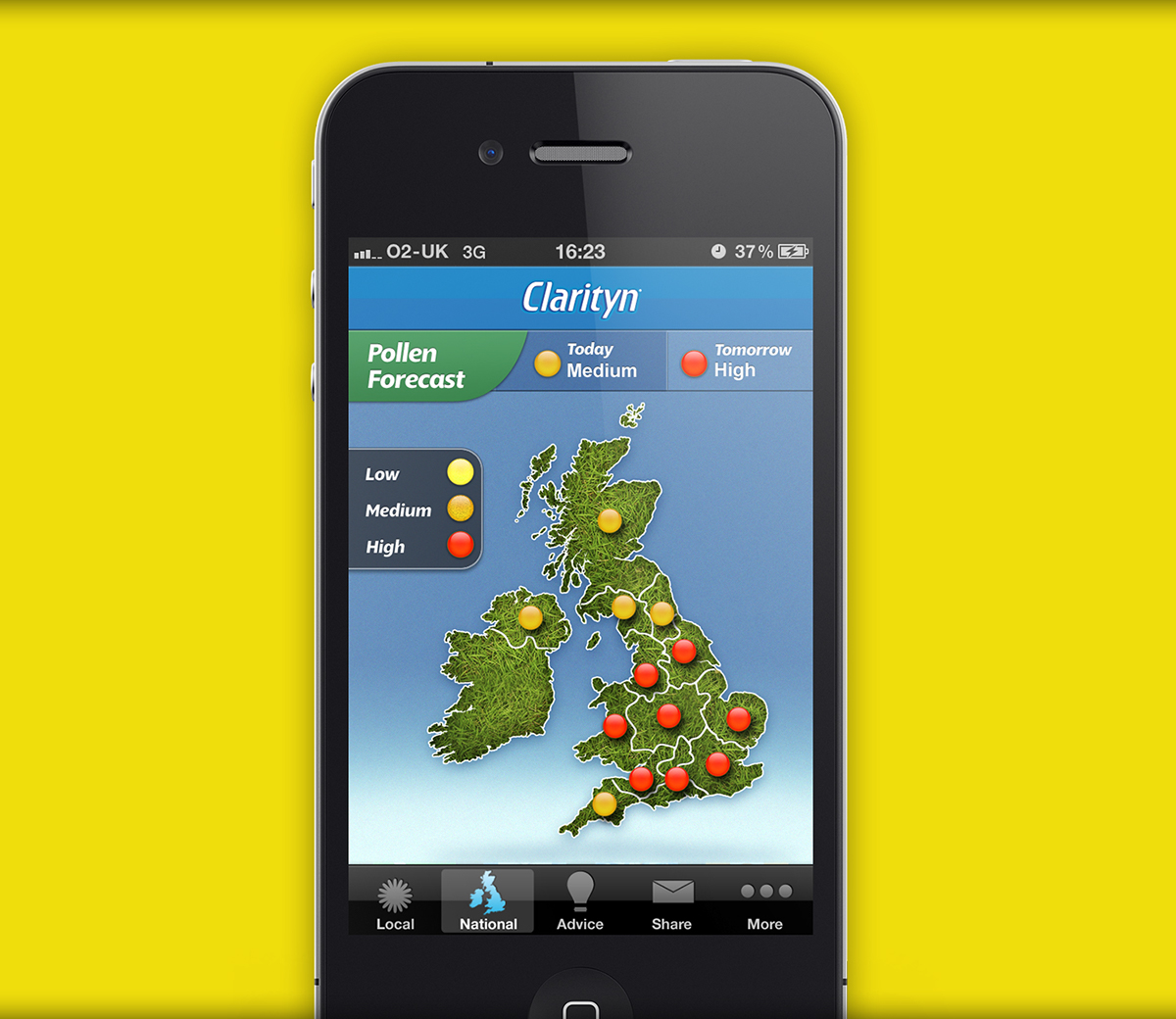 Clarityn  iphone  mobile  app forecast weather Pollen app store