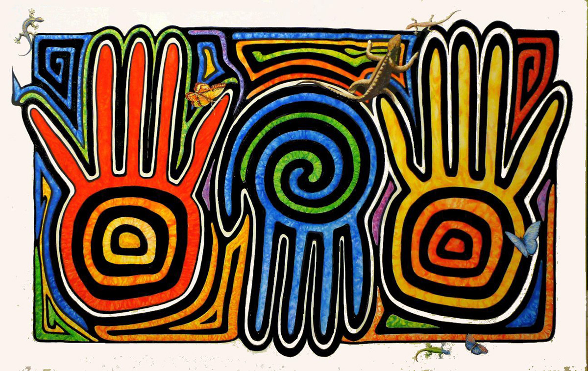 Precolumbian molas  mola designs  mola art mola textiles  lisa brunetti  zeebra designs playamart.wordpress watercolor acrylic