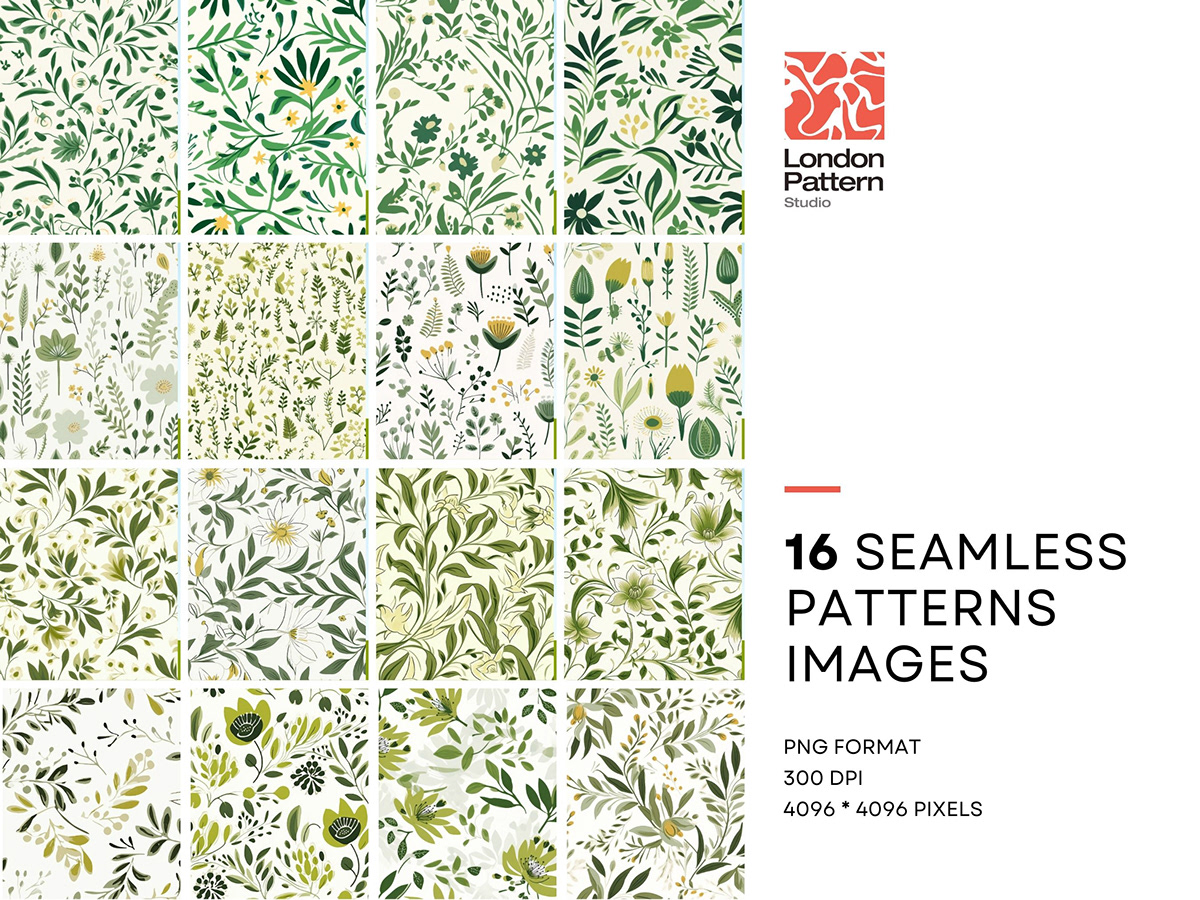 seamless pattern wallpaper art Green leafy pattern wallpaper pattern