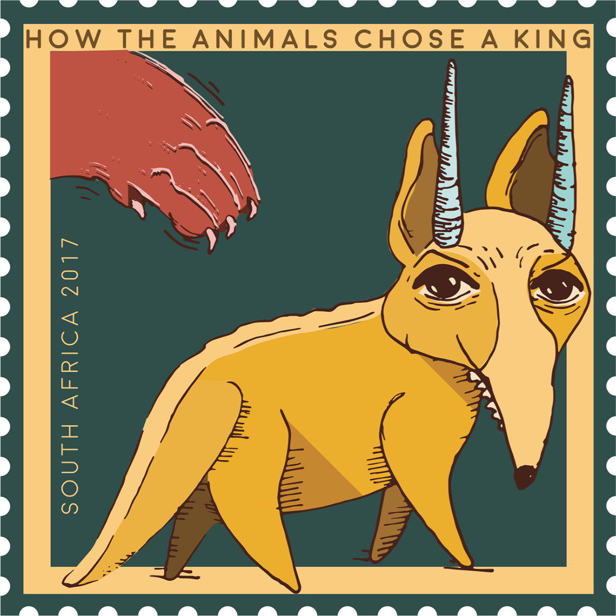 ILLUSTRATION  design african stamps envelope postcard Character design 