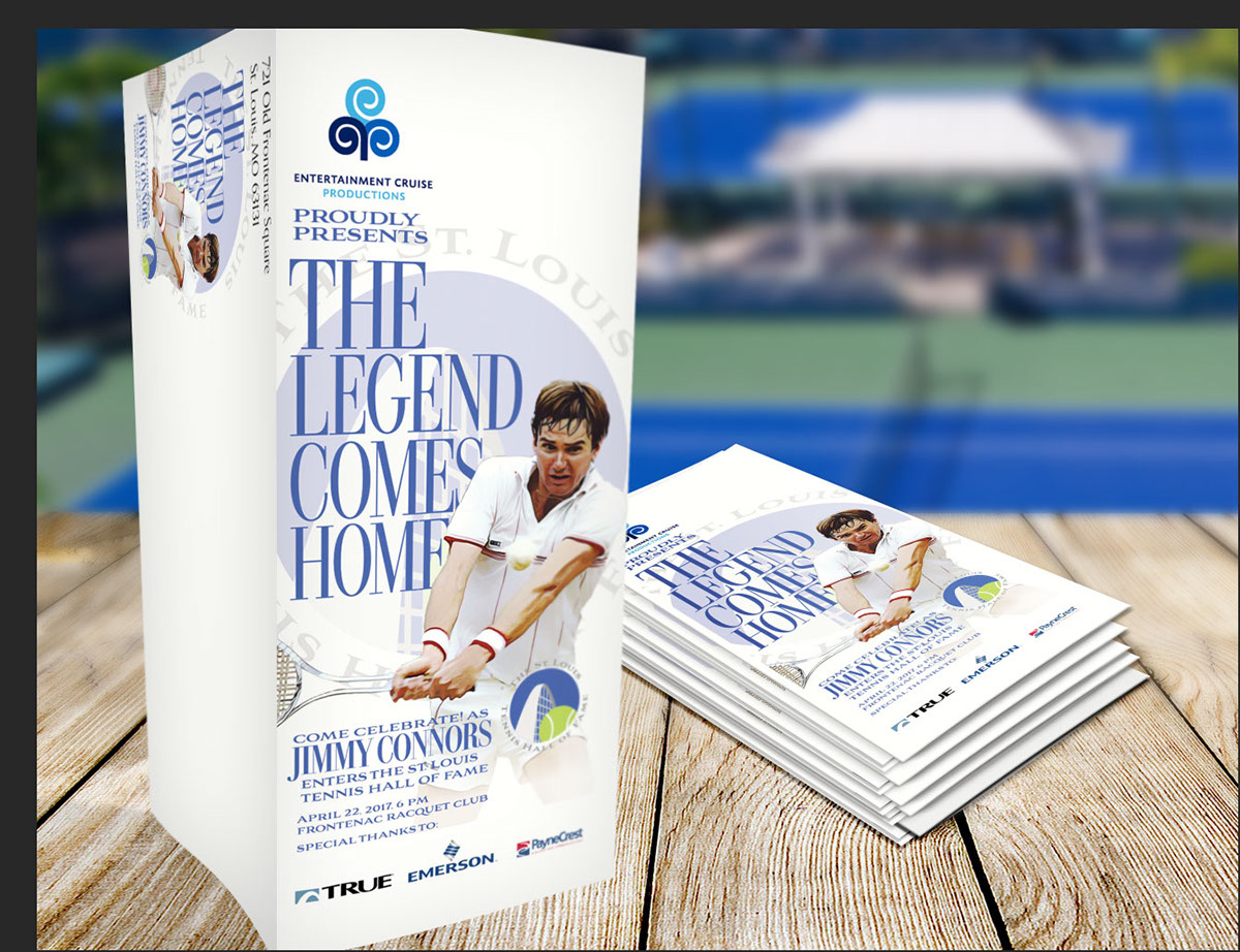design copy event marketin  nonprofit tennis sports celebrity marketing front-end development