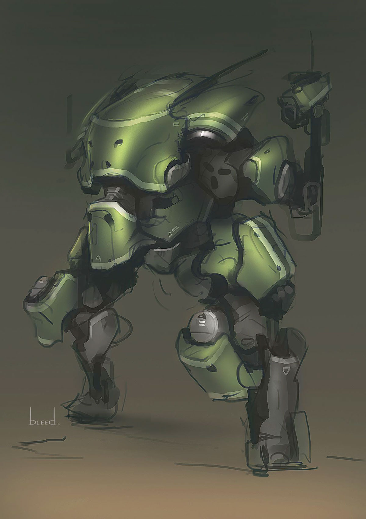 mecha mech mechamornings bryanlee bleed art design concept art bryan lee bleed art bleed design