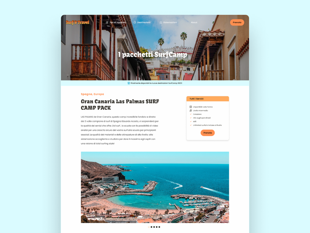 components design system Figma Free Template Surf Travel Travel Agency Website ui design UI/UX Web Design 