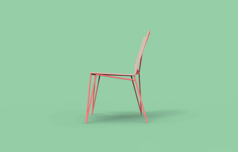 chair paper wood metal nordic scandinav origami  folding asymmetry fineness delicacy scandinave design minimal minimalist