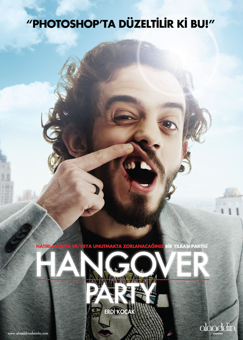 hangover party prints Invitation poster