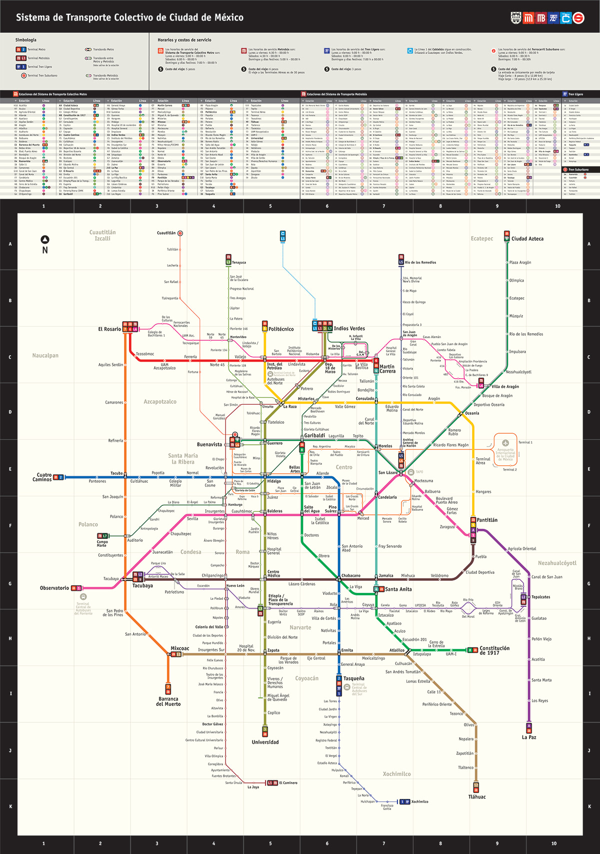 CDMX information design map metro mexico subway subway map Transit transit map Transport