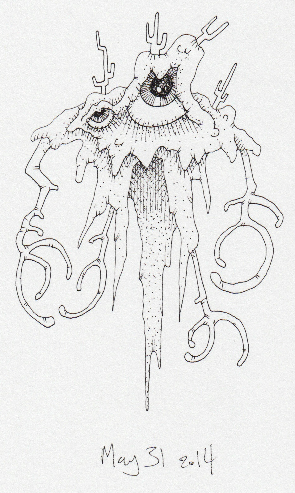 daily demon monster weird ink paper twitter spooky FIEND