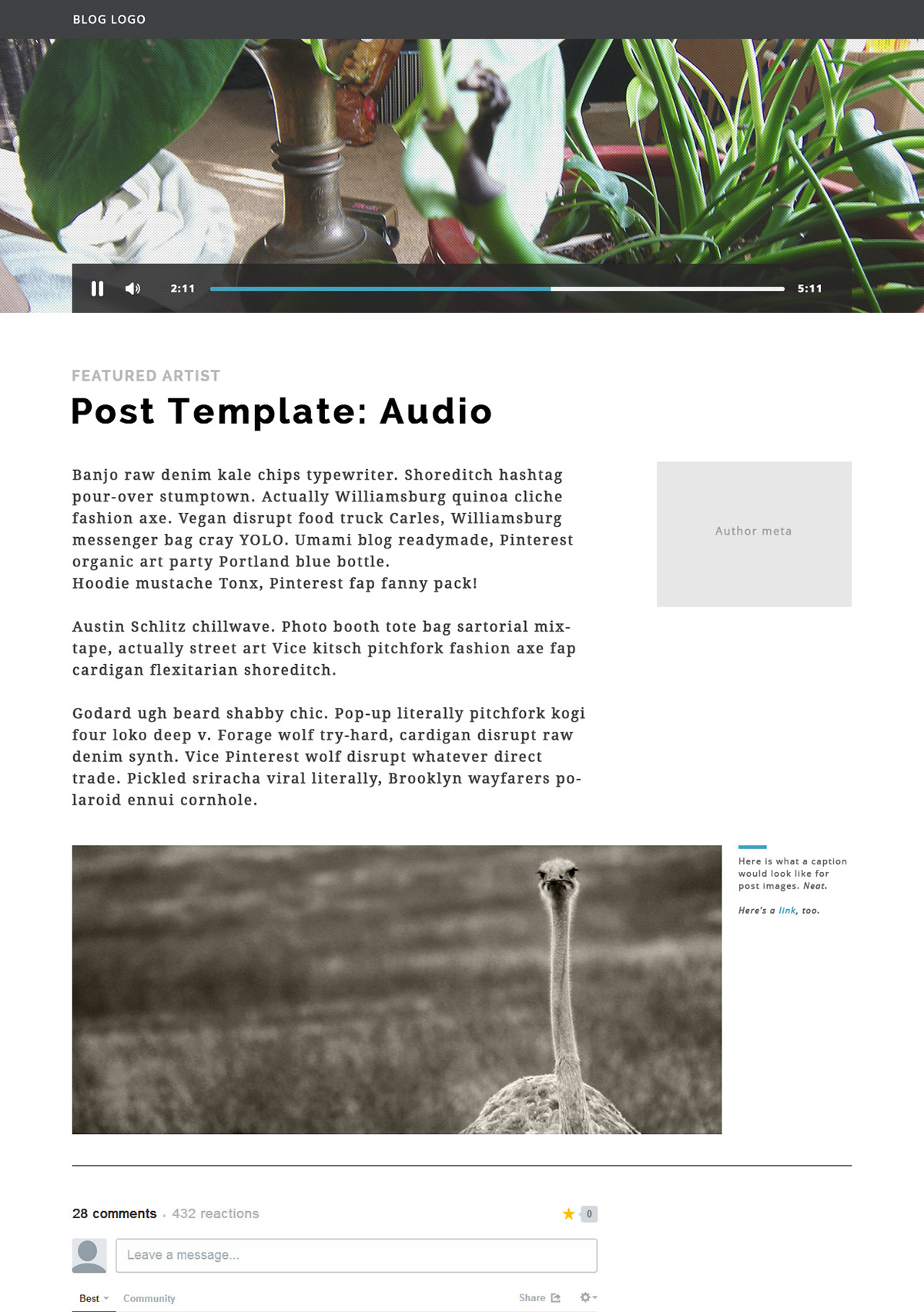Blog Audio templates UI content centric search application Interface design interaction ux flat