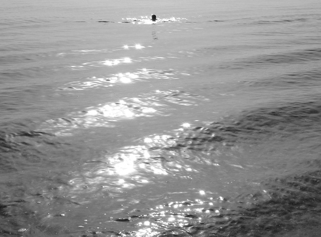 light  monochrome  swimmers  boat  grey sea study ripples  Waves