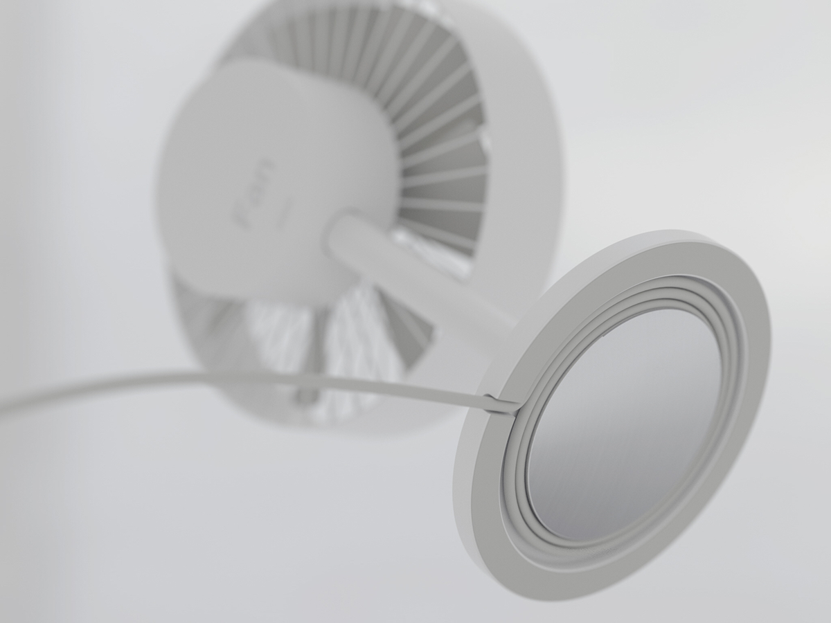 fan air simple minimal White touch ventilator wind cooling fan