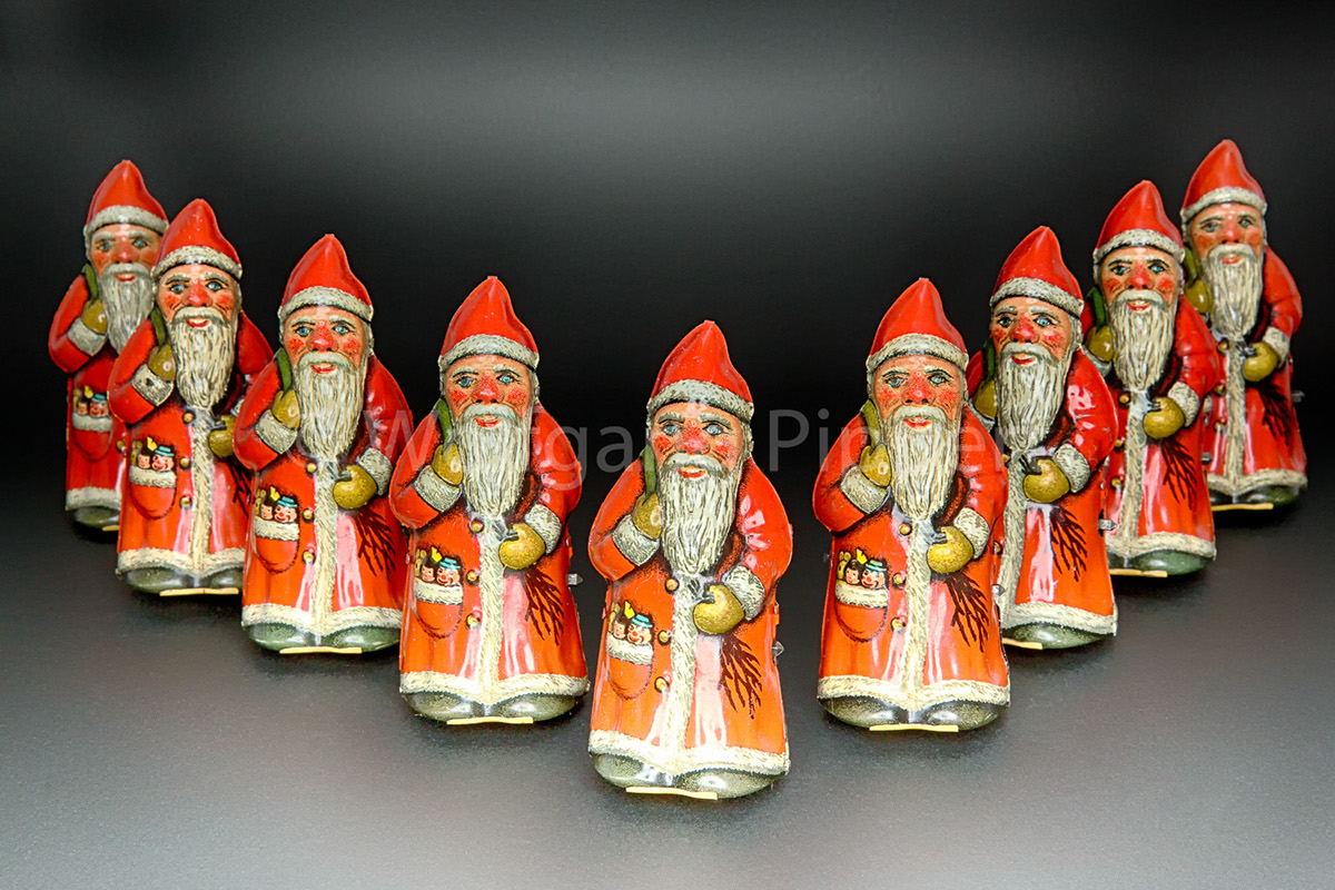 Nikolaus Santa Claus Blechspielzeug tin toys Christmas Weihnachten christmas card Weihnachtskarte