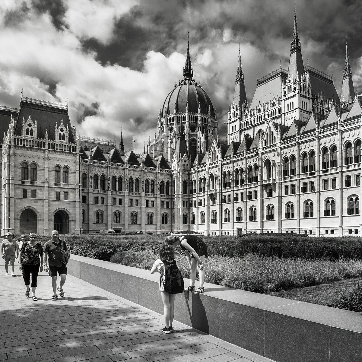 architecture b&w budapest hungary parlament summer