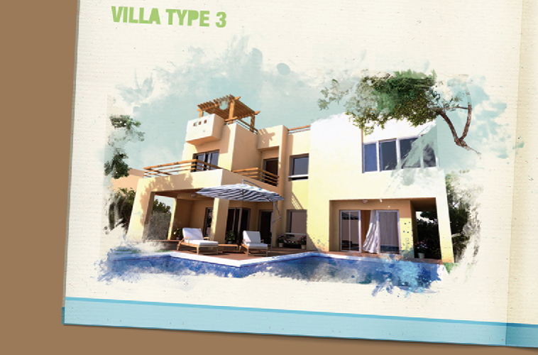 brochure leaflet Gouna development orascom hurghada egypt real estate corporate tourism touristic village Project Villa