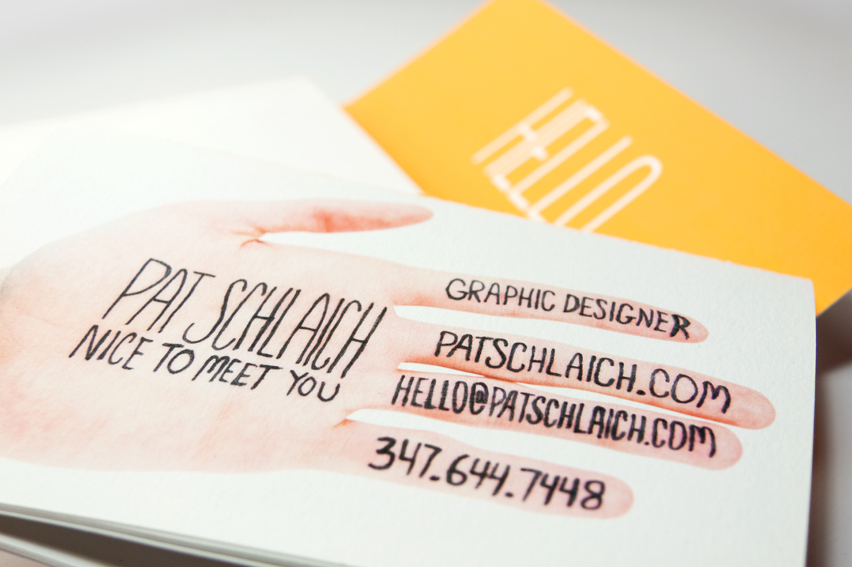 mail promo Self Promotion business card Resume portfolio leave behind print type hand drawn sharpie cotton hand made stitched