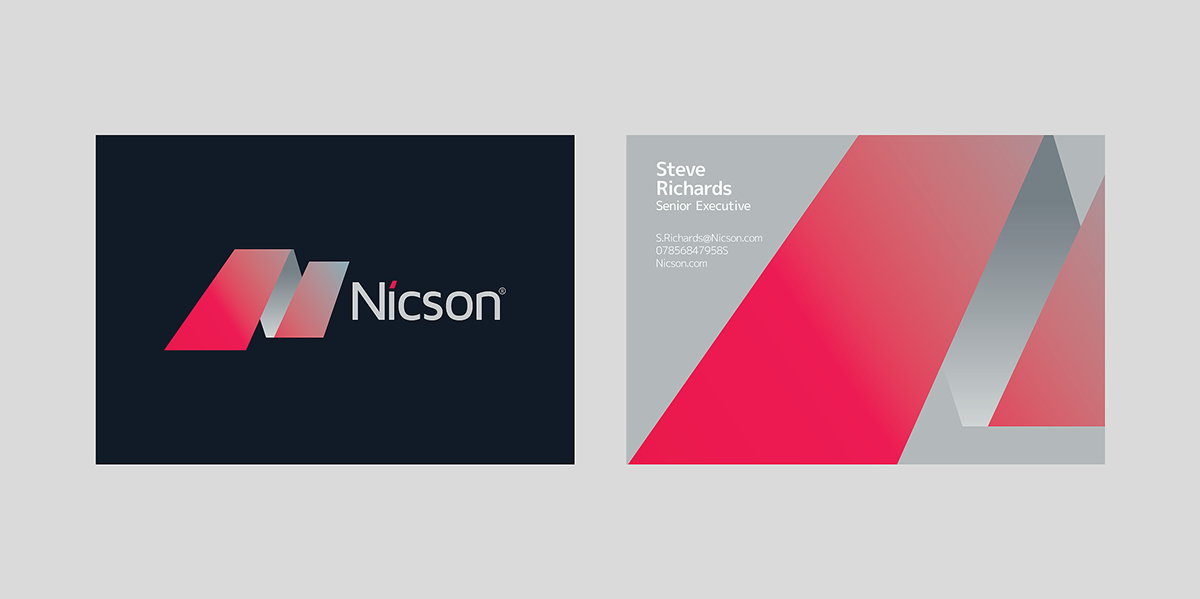 Nicson Jonny Delap identity visual identity brand corporate Business Crads business card letterheads letterhead Car Graphic