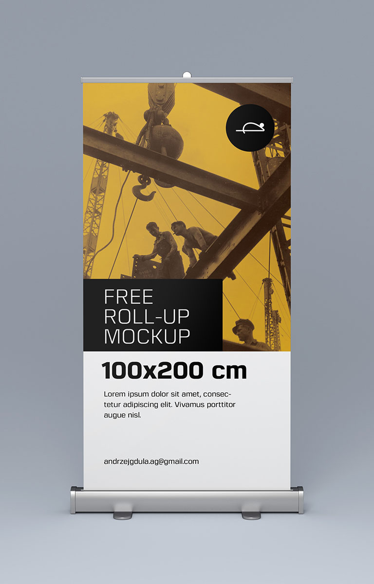 Roll-Up rollup baner banner Mockup free clean