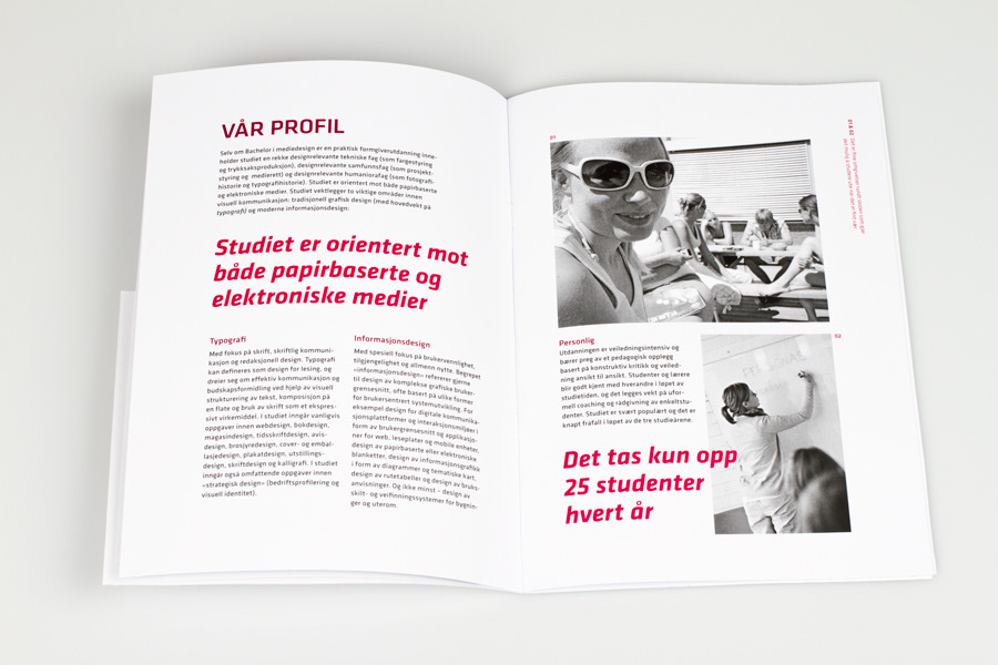 folder brochure Medie design gjøvik University college