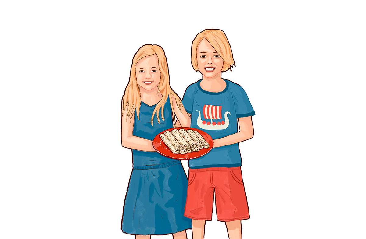 children's book norway cooking Food  kitchen norwegian family recipe cookbook blonde
