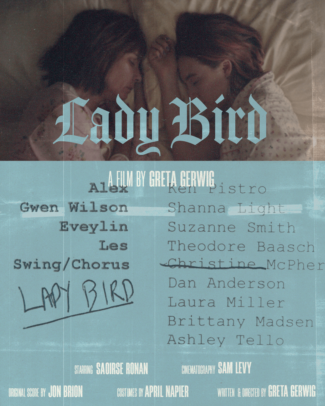 a24 artist design graphic design  Graphic Designer Greta Gerwig ladybird movie movie poster poster art