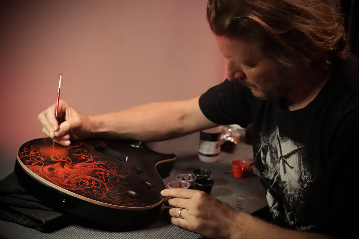 artist artwork designer Drawing  graphics guitar metal music painting   rock