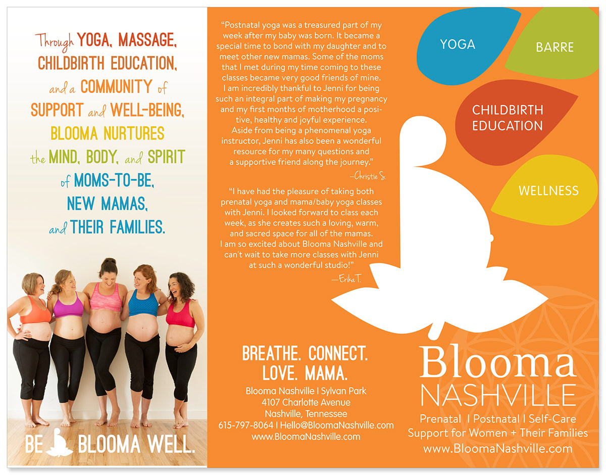 Wellness Yoga print brochure