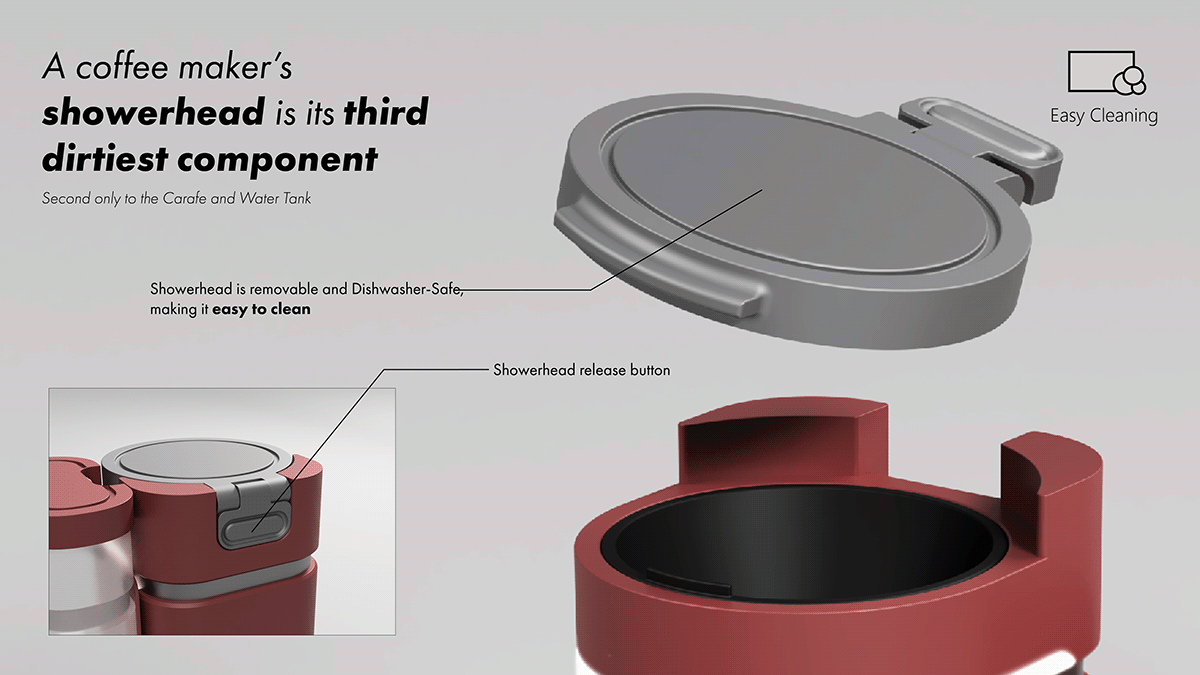 3D cad modeling Coffee coffeemachine coffeemaker design industrial design  keurig product design  Render Adobe Portfolio