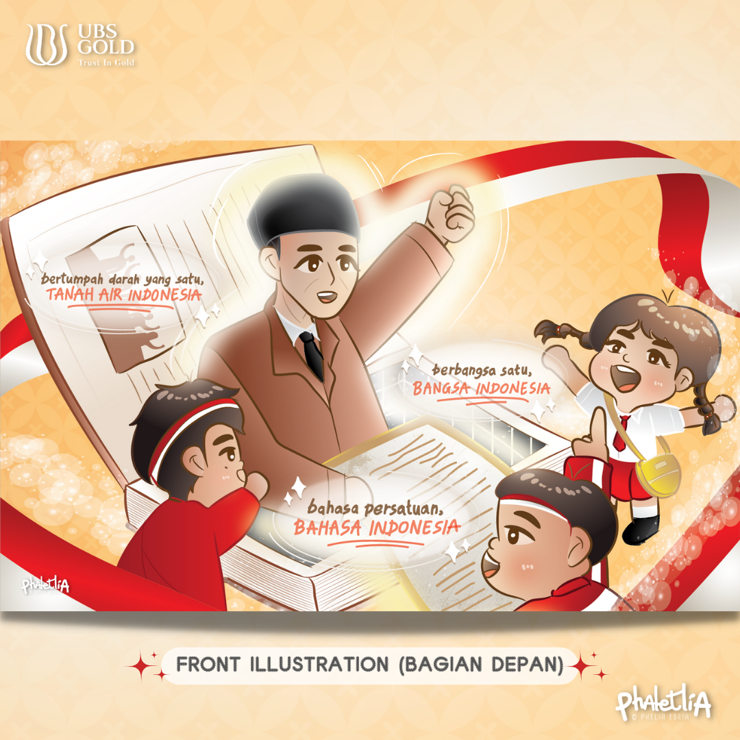 ubs gold indonesia Drawing  card Mockup art digital illustration YOUTHPLEDGE