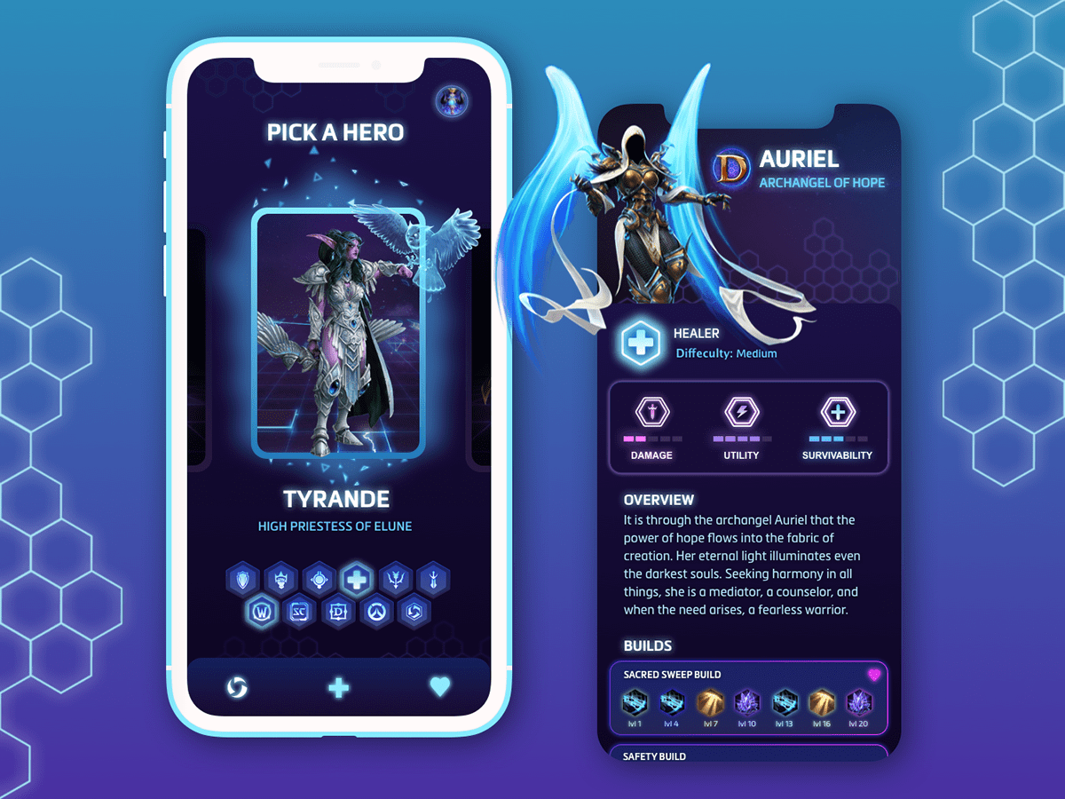 Heroes Of The Storm Builds App on Behance