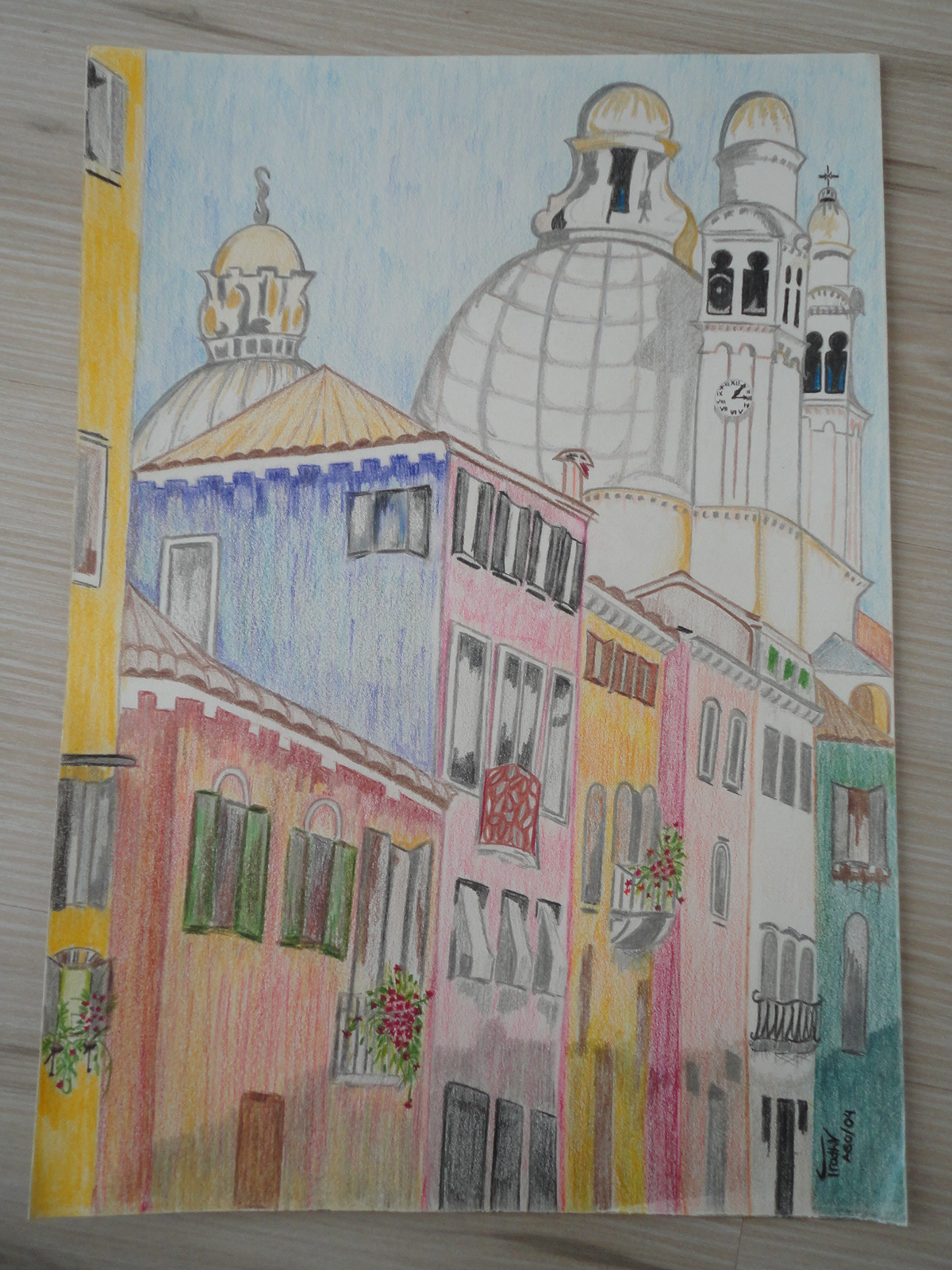 build building colored drawing Italy