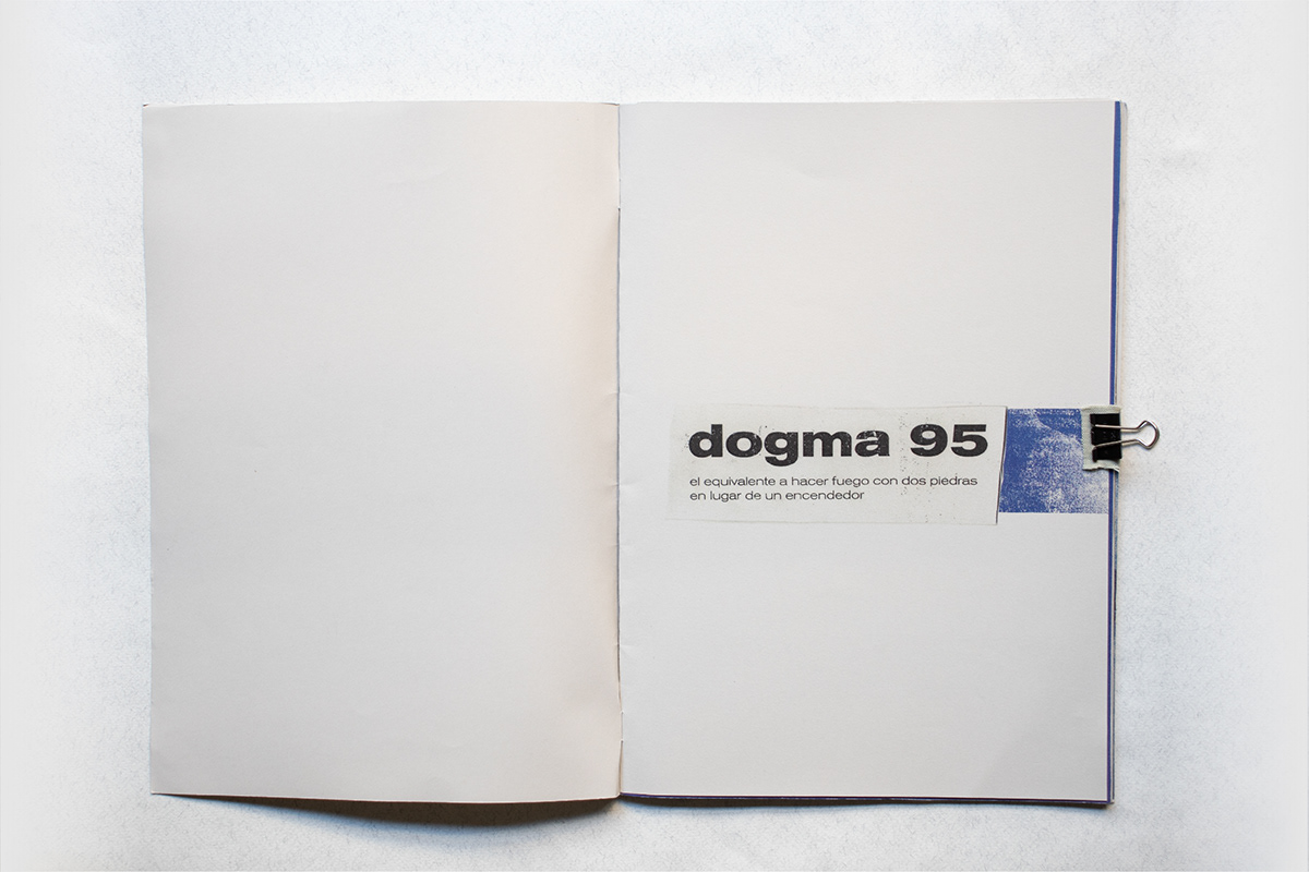 diseño gráfico dogma 95 editorial fadu Gabriele graphic design  Lars Von Trier tipografia typography   uba