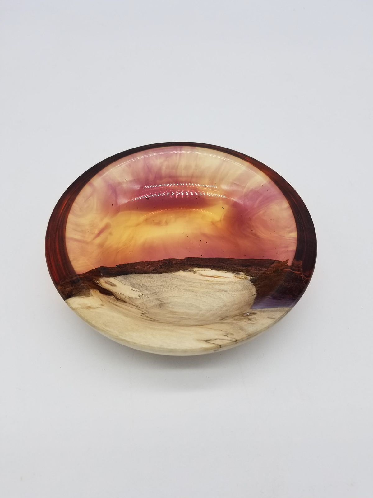 bowl hybrid resin saucer wood woodturning