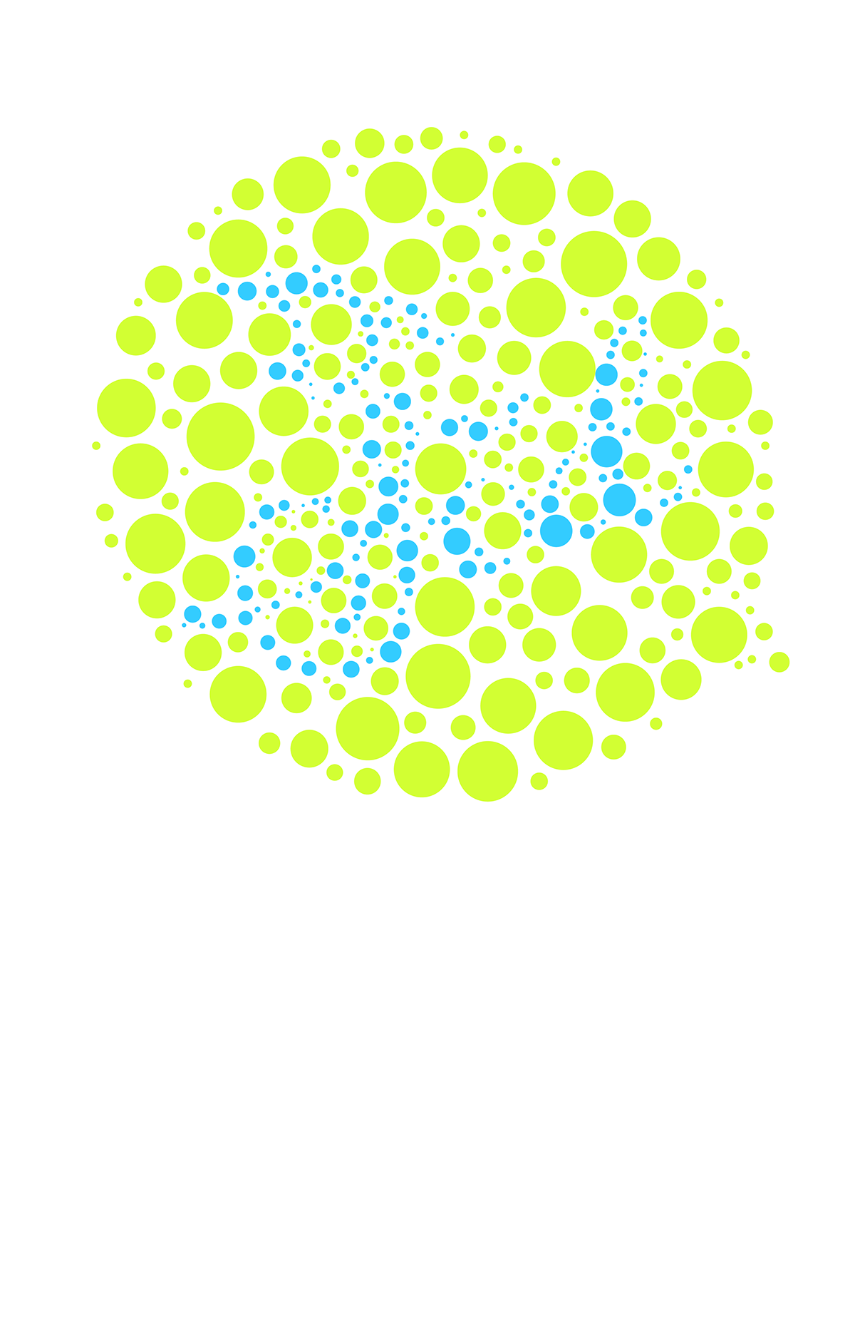 colorblind  colourblind effect dots bubbles logo shirt neon color