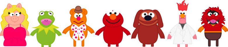 muppet 2D Animation  color Fun children remake video