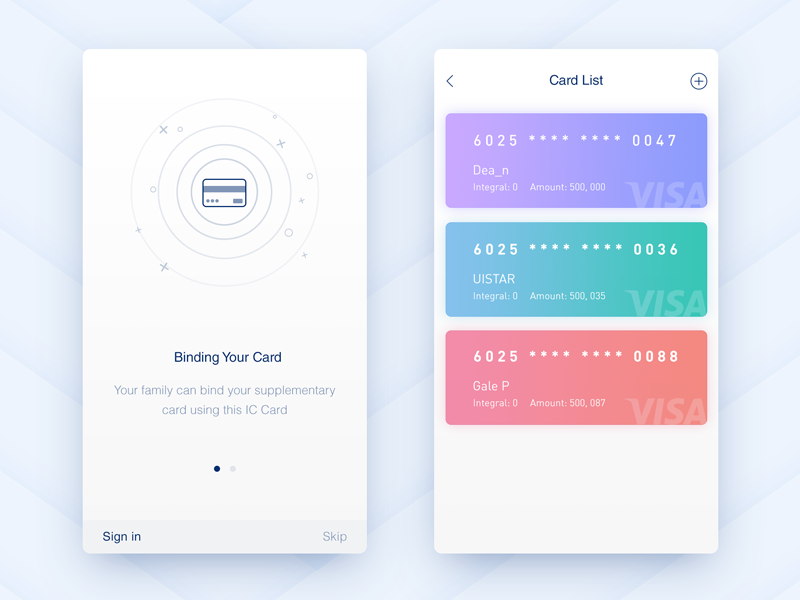 card demo interaction ux connect apple device UI