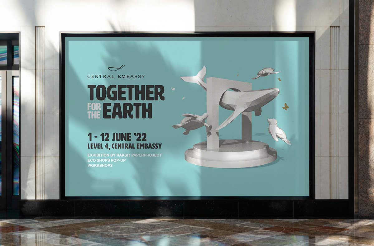 3D billboard campaign design earth day Event sculpture sea sign Whale