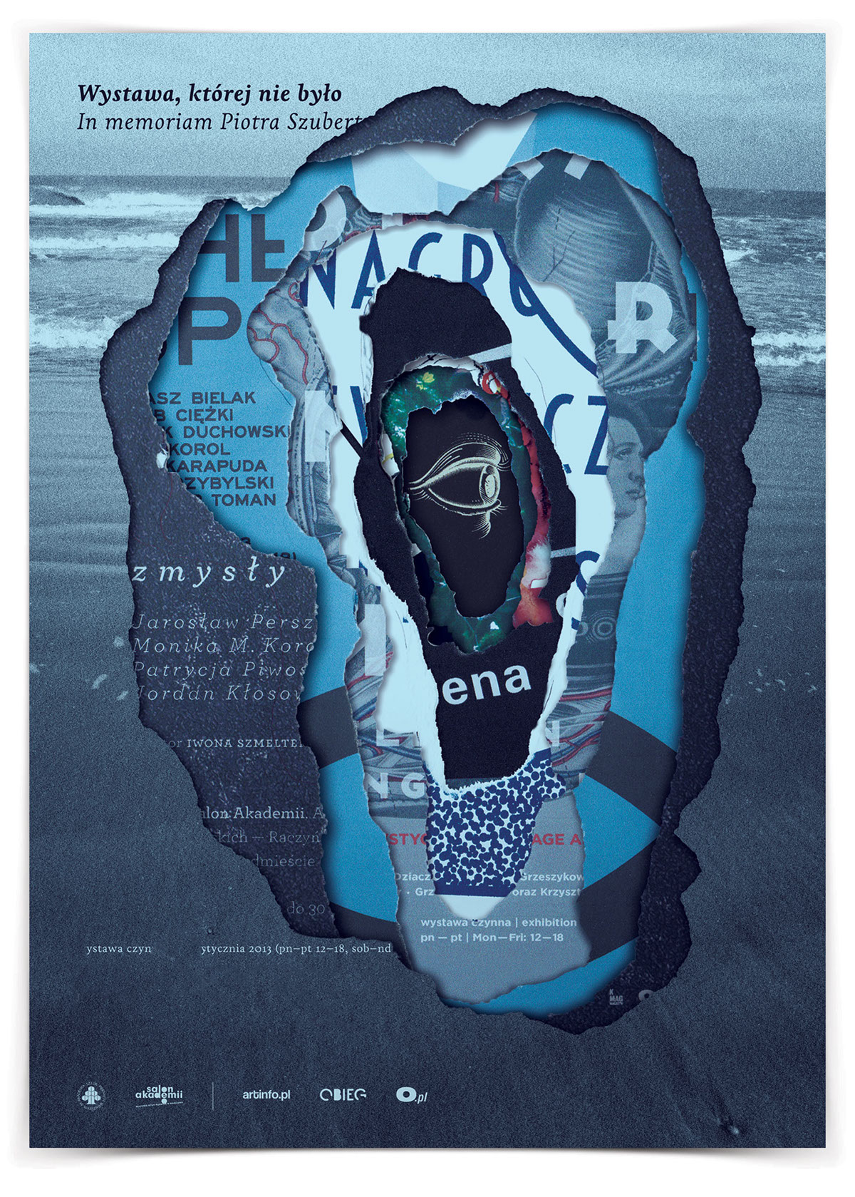 SALON AKADEMII poster B1 MACHALSKI MATEUSZ  borutta psychodelic collage handmade warsaw