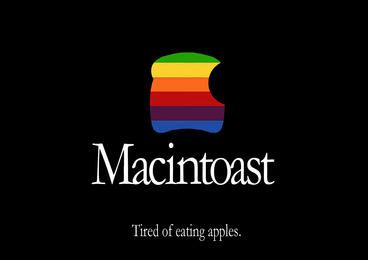apple Macintosh Think Different toast apples