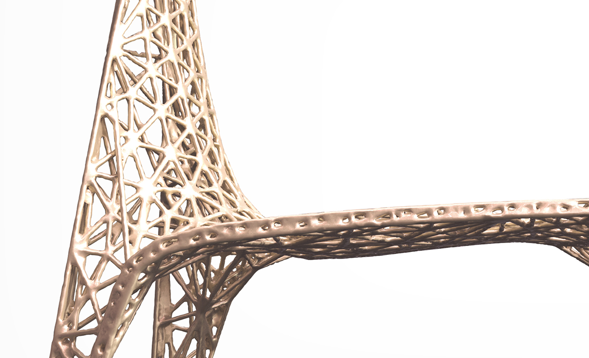 3d printing chair eiffel additive manufacturing art limited edition emmanuel touraine ventury Paris stereolithography laser sintering