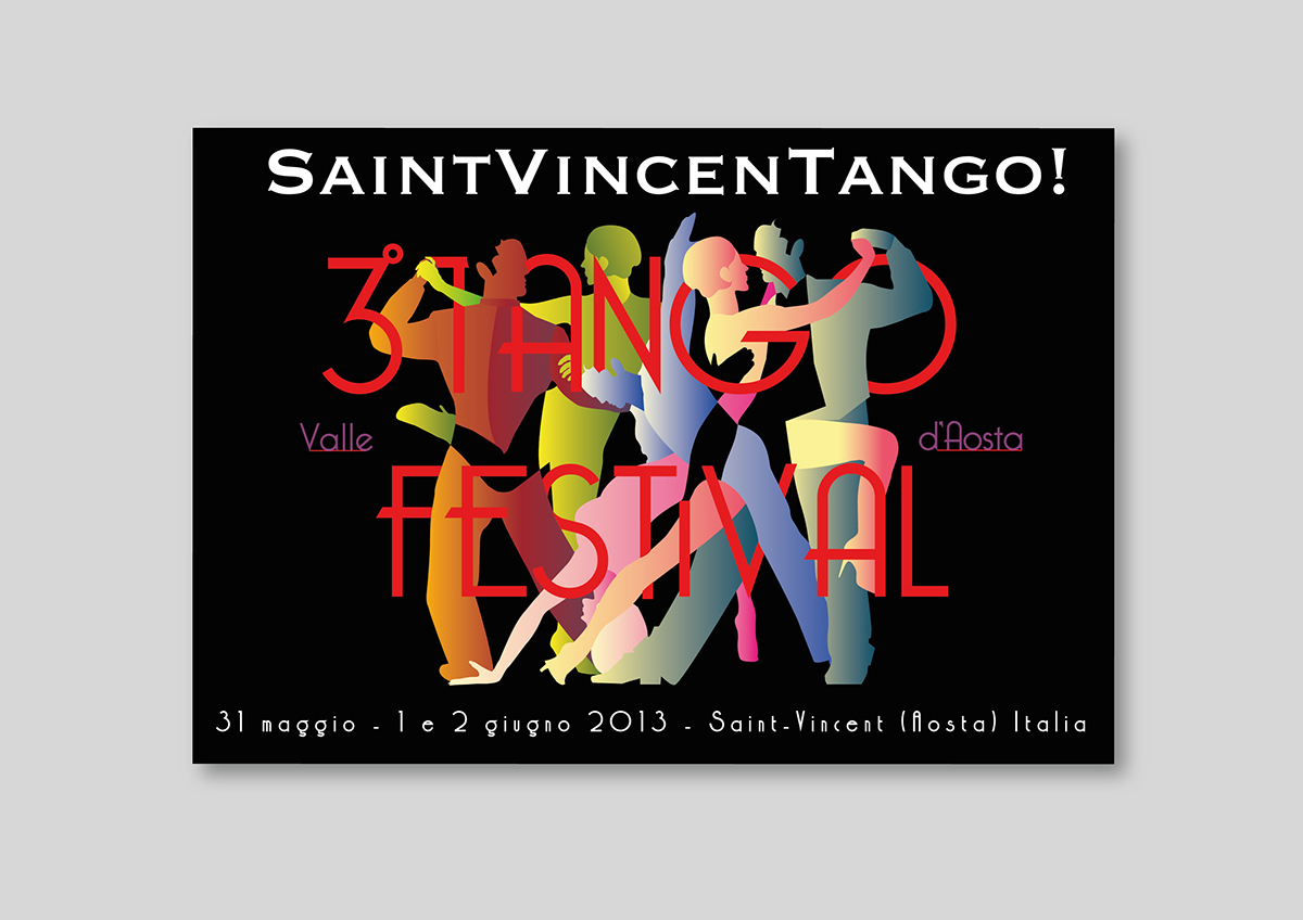 graphics tango festival flyer identity DANCE   colors red passion logo Logotype font type Italy argentina